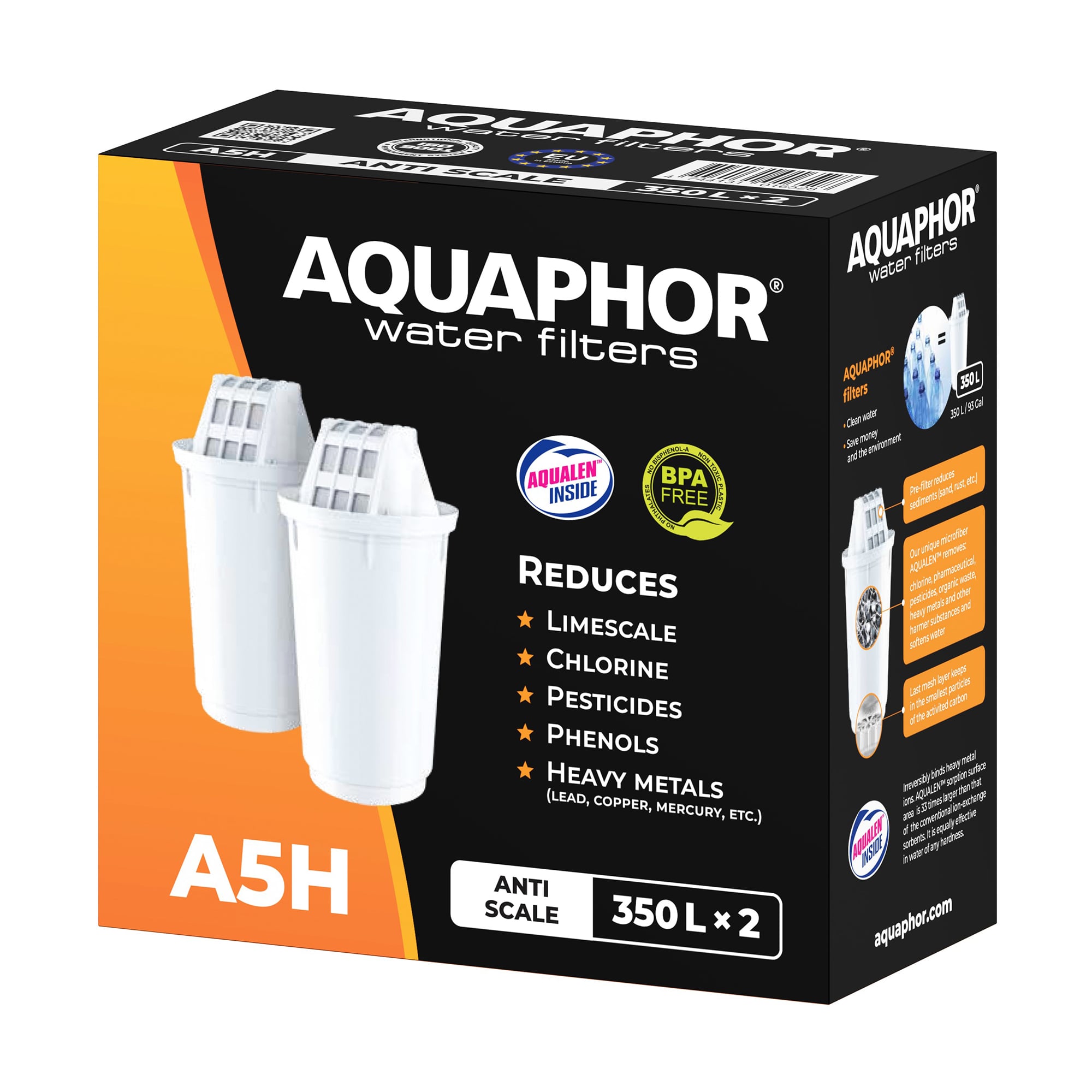 Набір картриджів для фільтрів-глечиків AQUAPHOR А5H, 2 шт